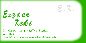 eszter keki business card